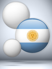 Image showing Argentina Flag Glossy Button