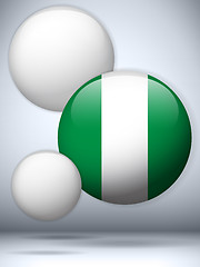 Image showing Nigeria Flag Glossy Button