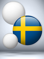 Image showing Sweden Flag Glossy Button