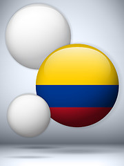 Image showing Colombia Flag Glossy Button