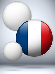 Image showing France Flag Glossy Button