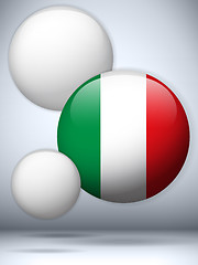 Image showing Italy Flag Glossy Button