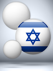 Image showing Israel Flag Glossy Button