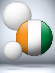 Image showing Ireland Flag Glossy Button