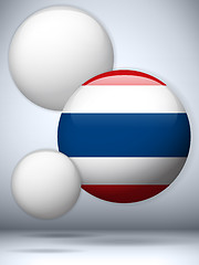 Image showing Thailand Flag Glossy Button