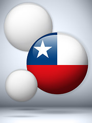 Image showing Chile Flag Glossy Button