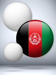 Image showing Afghanistan Flag Glossy Button