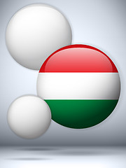 Image showing Hungary Flag Glossy Button