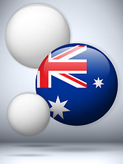 Image showing Australia Flag Glossy Button