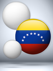 Image showing Venezuela Flag Glossy Button