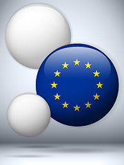 Image showing Europe Flag Glossy Button