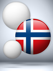 Image showing Norway Flag Glossy Button