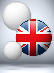 Image showing United Kingdom Flag Glossy Button