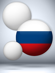 Image showing Russia Flag Glossy Button