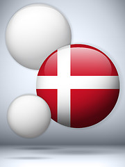 Image showing Denmark Flag Glossy Button