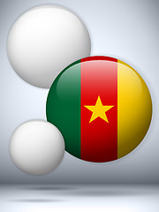 Image showing Cameroon Flag Glossy Button