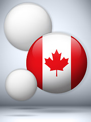 Image showing Canada Flag Glossy Button