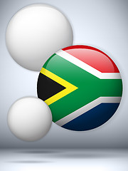 Image showing South Africa Flag Glossy Button