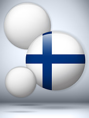 Image showing Finland Flag Glossy Button