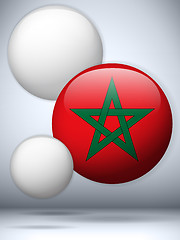 Image showing Morocco Flag Glossy Button