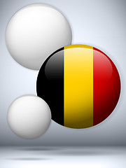 Image showing Belgium Flag Glossy Button