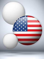 Image showing United States Flag Glossy Button