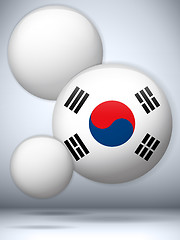 Image showing South Korea Flag Glossy Button