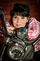 Image showing Real biker girl