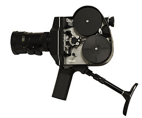 Image showing Old fashioned movie camera