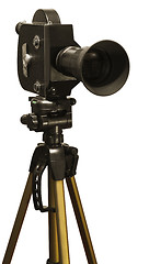 Image showing Old fashioned movie camera