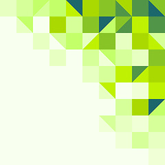 Image showing Green geometric background