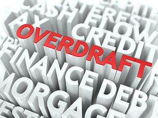 Image showing Overdraft. The Wordcloud Concept.