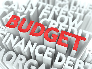 Image showing Budget. The Wordcloud Concept.