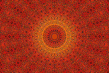 Image showing Radial dotted pattern 