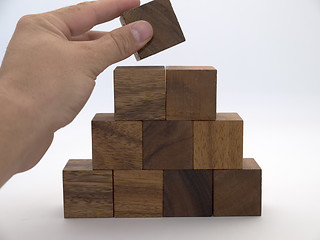 Image showing Blocky pyramid