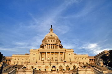 Image showing US Congress at Sunset