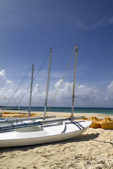 Image showing Beach Sail Boat