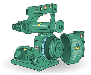 Image showing Industrial Machine Illustration