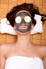 Image showing Womale facial mask skincare spa