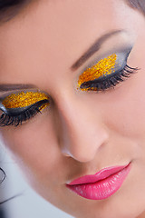 Image showing Beautiful Woman with  Luxury Makeup