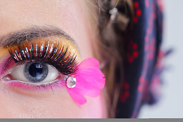 Image showing Beautiful Woman with  Luxury Makeup