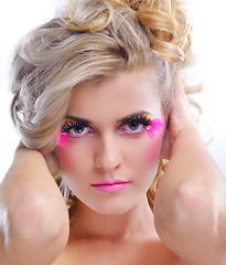 Image showing Beautiful Woman with  Luxury Makeup