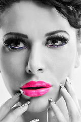 Image showing Beautiful Woman with  Luxury Makeup