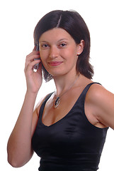 Image showing woman with mobile phone