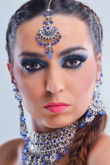 Image showing Beautiful Woman with  Luxury Makeup