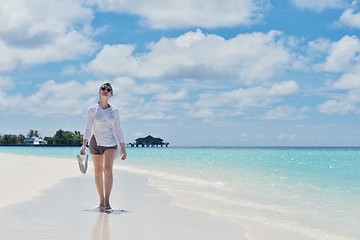 Image showing happy woman at summer