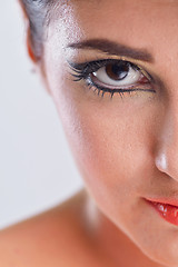 Image showing Beautiful Woman with  Luxury Makeup