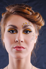 Image showing Beautiful Woman with  Luxury Makeup