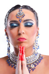 Image showing Beautiful Woman with  Luxury Makeup