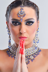 Image showing Beautiful Woman with  Luxury Makeup